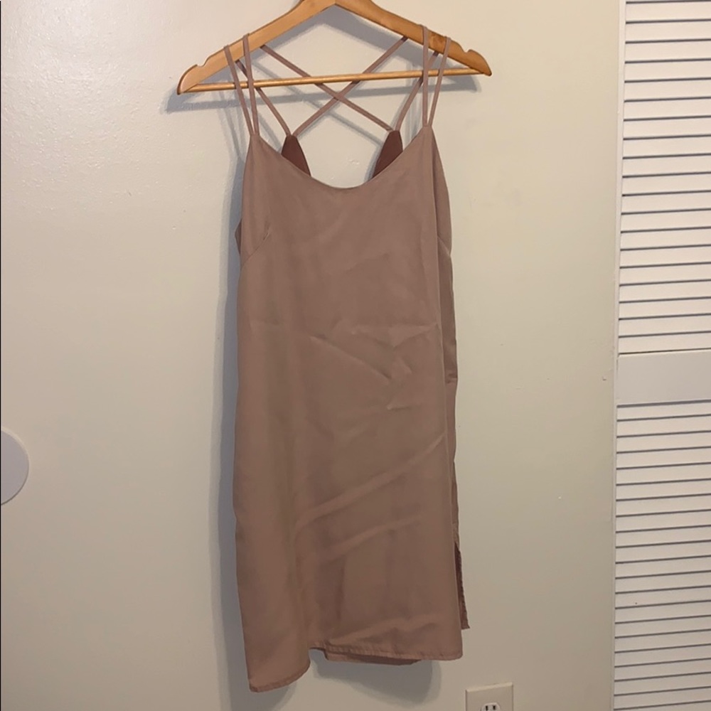 Pink spaghetti strap dress